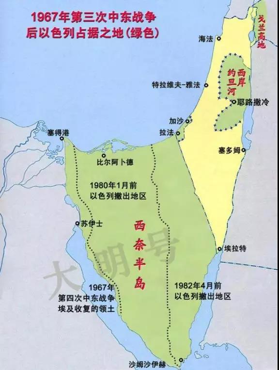 实际控制的领土,其中包括叙利亚的戈兰高地,巴勒斯坦的约旦河西岸